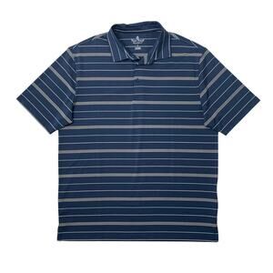 Nat Nast Polo Shirt Mens L Navy White Luxury Originals Striped Performance Golf